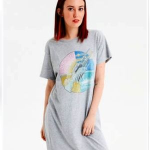 Womens Pink Floyd T-shirt Dress Band Music Cozy Casual
